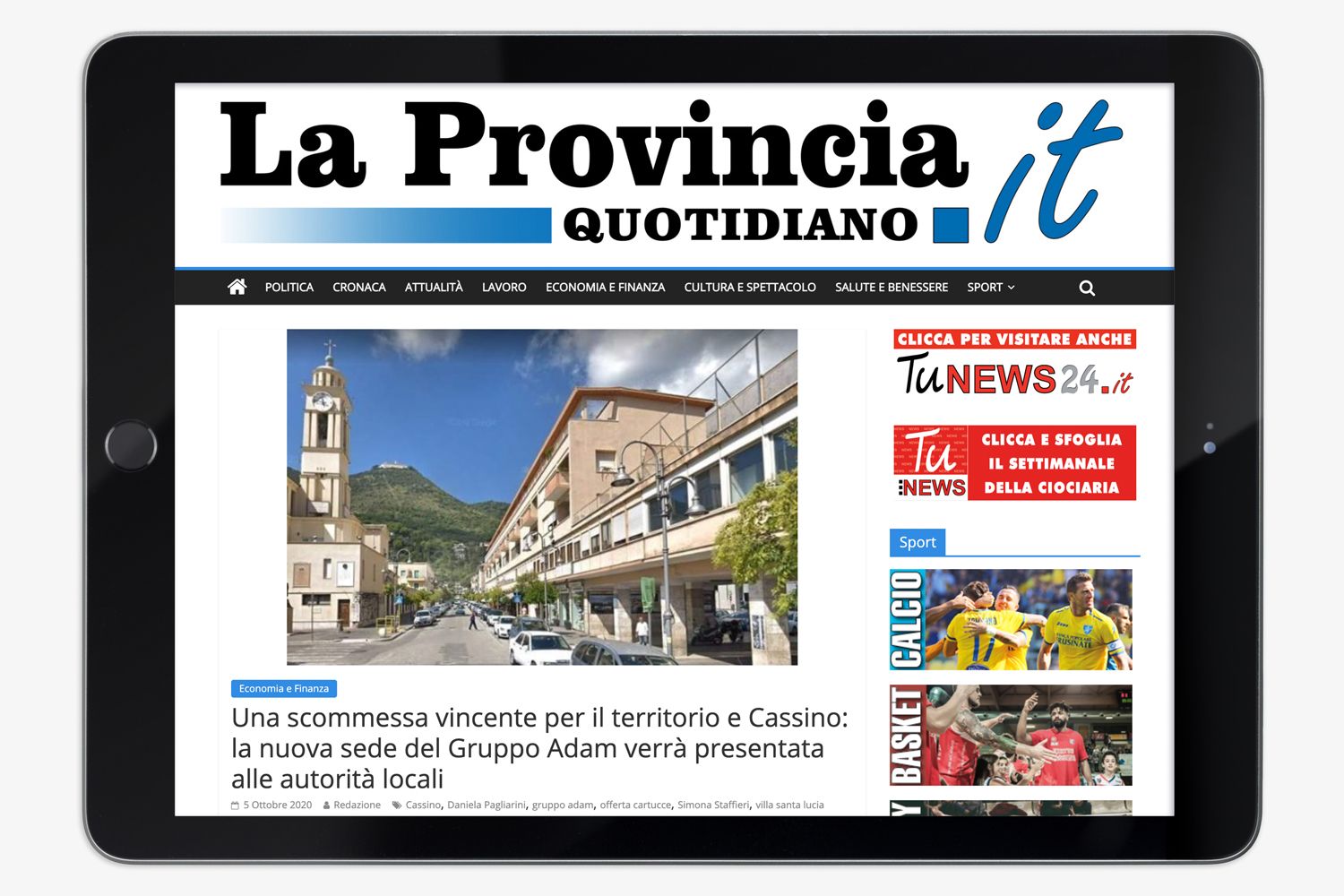 Una scommessa vincente per il territorio e Cassino: la nuova sede del Gruppo Adam verrà presentata alle autorità locali